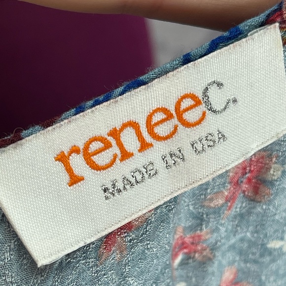 Renee C 3/4 length sleeve blouse size large made in the USA - Picture 5 of 6